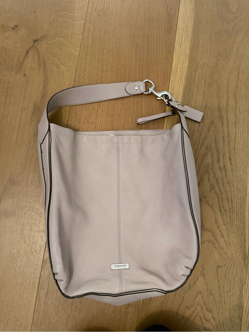 Coach Pebbled Leather Hobo Bag - Blush